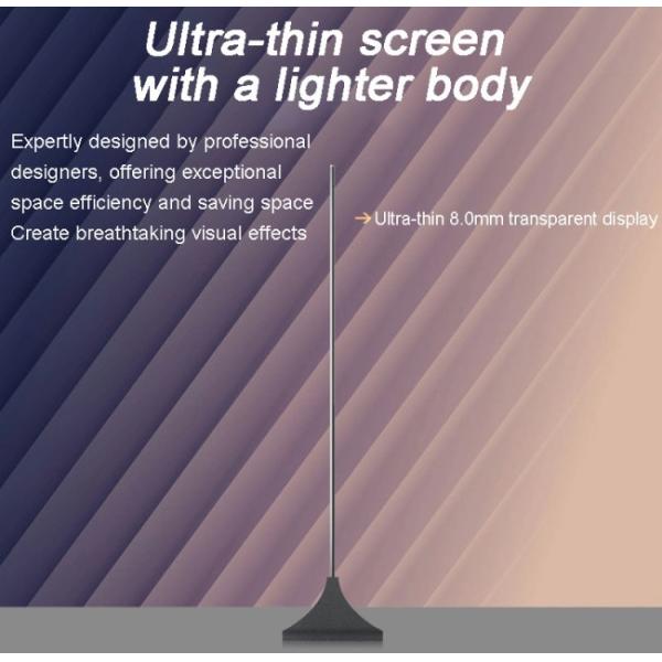 4K Advertising OLED Transparent Digital Display Screen with Aluminum Alloy Frame and Pen/Finger Touch Writing Method