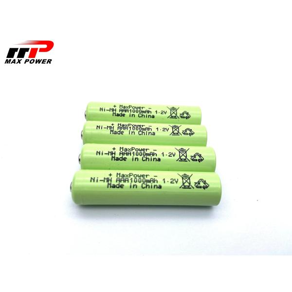 AAA1000mAh 1.2V NIMH Rechargeable Batteries High Capacity With UL CE KC Certification