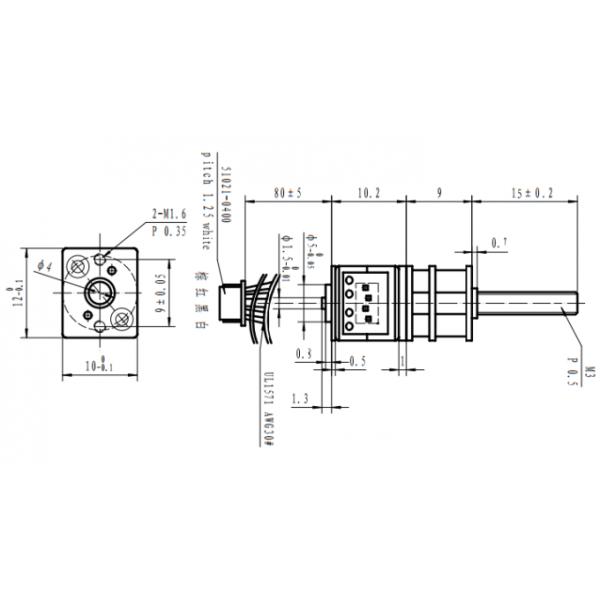 5V 10mm Miniature Dc Gearmotor / High Torque Micro Motor VSM10-816G 1