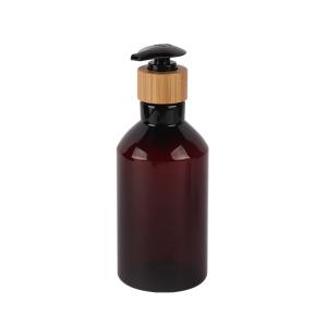 Buy cheap 7oz 10oz 16oz Cosmetic Lotion Bottle Refillable Amber Slanted Shoulder PET from wholesalers