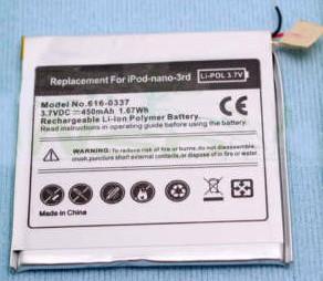 Quality Battery Apple Ipod Replacement Ipod Touch Spare Parts for Nano 3th Gen for sale
