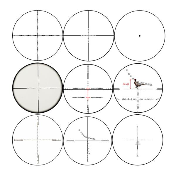 Waterproof / Fog Proof ED Lens Rifle Scope Matte Black Color For Hunting
