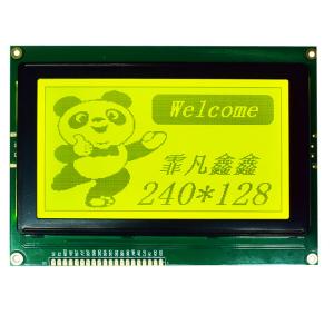 Quality Yellow Green Positive LCD Display Module 240*128 Resolution Graphic STN LCD Module for sale