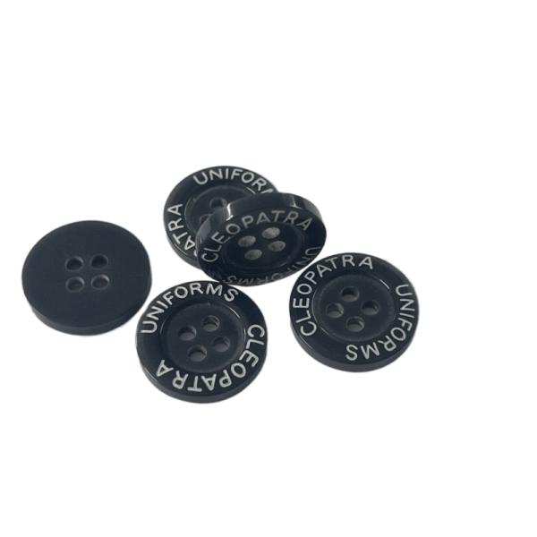 High Temperature Resistance Navy Color Urea Buttons 24L With Four Hole