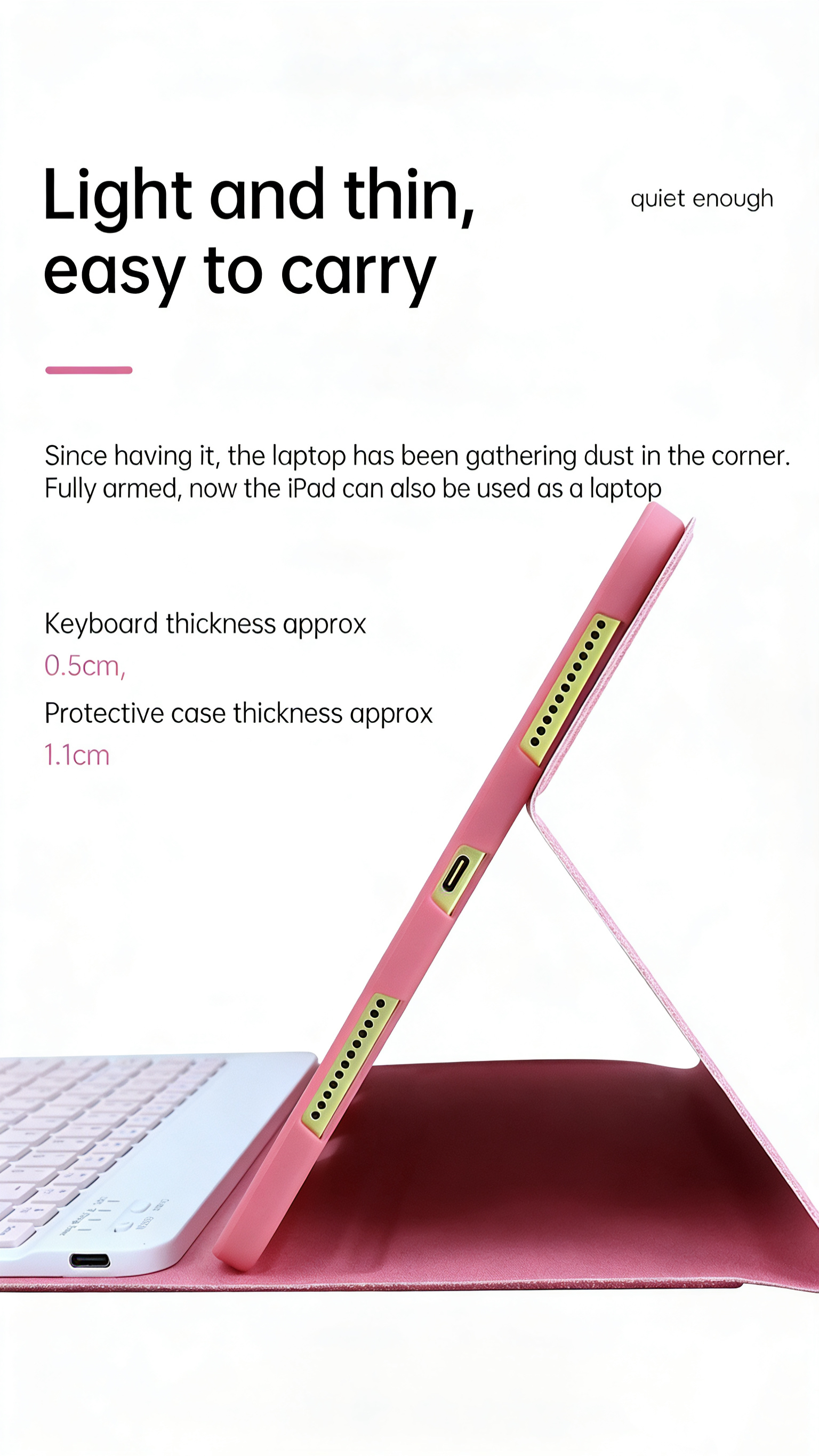 Laudtec All-Round Protection Magnetic Detachable Portable Magic Keyboard Case for iPad 10.9-inch OEM/ODM/private Customization