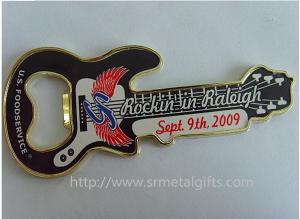 Quality Guitar shaped metal painted bottle opener, zinc alloy guitar bottle openers, China factory for sale