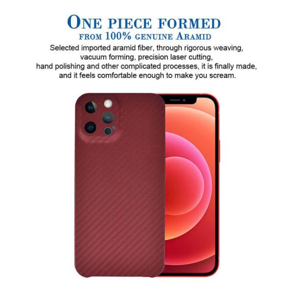 Red Color Camera Full Protection Aramid Case SGS For iPhone 12 Pro Max