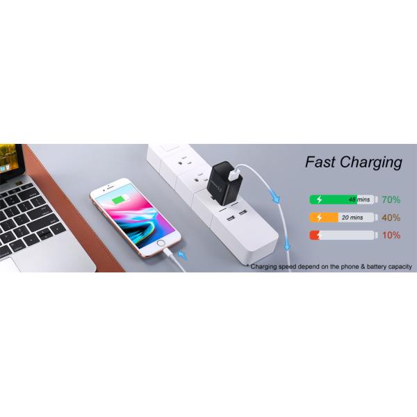 2 Pack 3.0 Adapter 18W Quick Charging Block USB Wall Plug Power Charger Brick