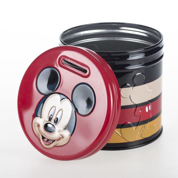 Emtpy Round Coin Bank Containers Full Color CMYK Printed And Embossed