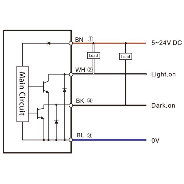 Time of Flight Sensors 50-1500mm Red LED NPN Reflective IP65 Type Detect TOF Sensor