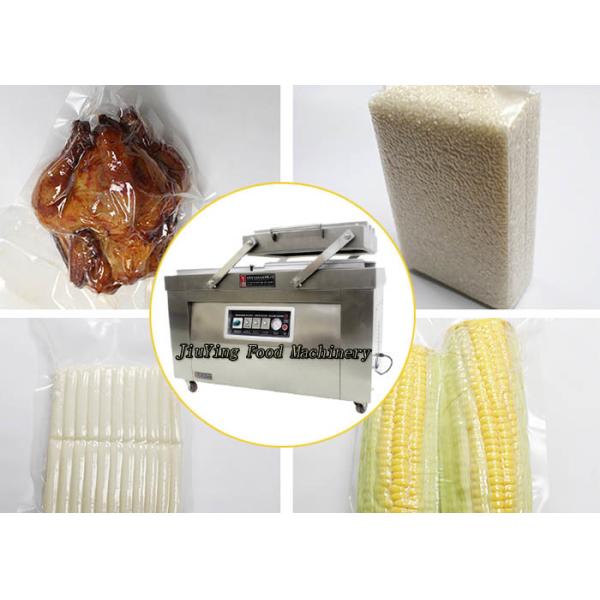 Two Chamber Automatic Vacuum Packing Machine For Seafood , Salted Meat , Beef