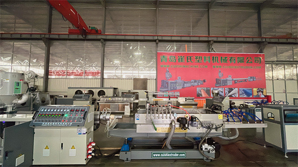 High Speed Spiral Pipe Extrusion Line Single Wall Pipe Making Machinery
