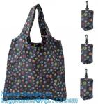 Poly Folding Foldable Grocery Bag, Custom Nylon Reusable Foldable Shopping Bag