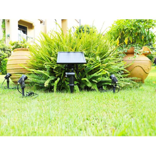 3*5w led outdoor waterproof landscaping ground smartyard triple lampheads solar spotlight,3pcs lamphead solar spotlight