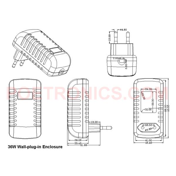 PSA1236-W DC12V 3A 36W Wall Plugging Mounted Switch Power Supply Unit (CE,RoHS,FCC)