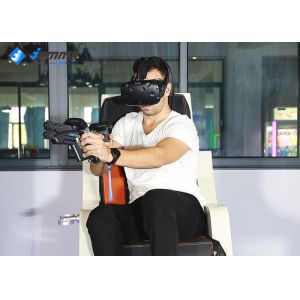 Quality 3 DOF Virtual Video Game System Chair , White Custom Logo Single VR Shooting Games for sale