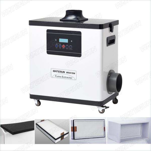 M6001DW Digital Nail Salon Fume Extractor / White Color Medical Portable Smoke Extractor 80W