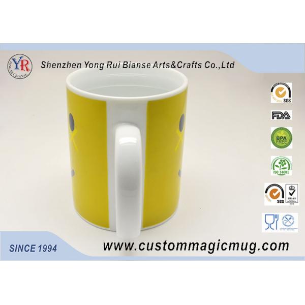 Cute Magic Personalized Kids Mugs , Smile Face Color Change Coffee Cup