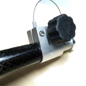 Black Trimble Gps Carbon Fiber Pole / Rod , Prism Pole Accessories 2.45m