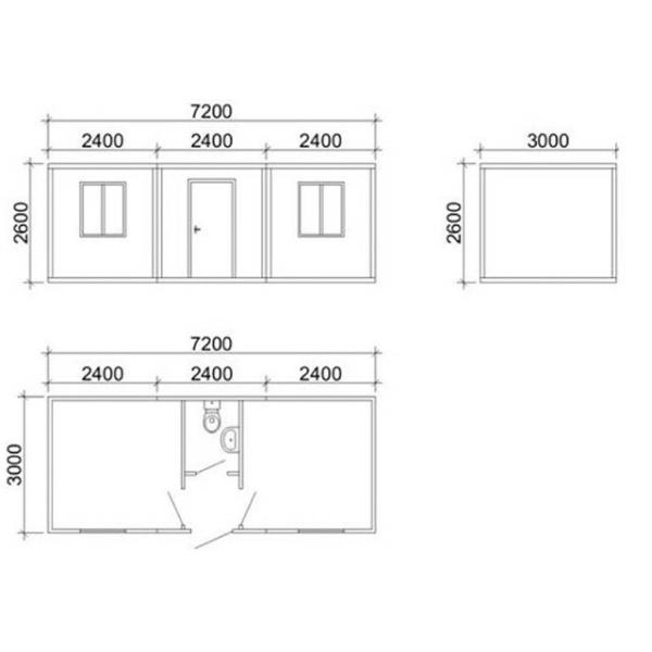 Office Portable Detachable Container House 20ft Expandable Foldable Container House