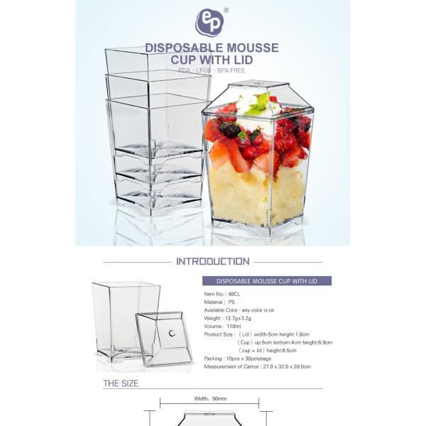 Europe pack bpa free food plastic Eco-Friendly disposable cake containers