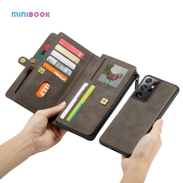 Minibook Design PU Leather Phone Case for Samsung S21 Ultra Slim and Lightweight