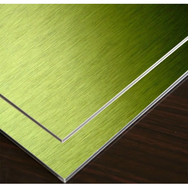 Anti Scratch Brushed Aluminum Composite Panel Brush Finish Silver Acp Sheet For Building Decoration 4MM 1.22*2.44m