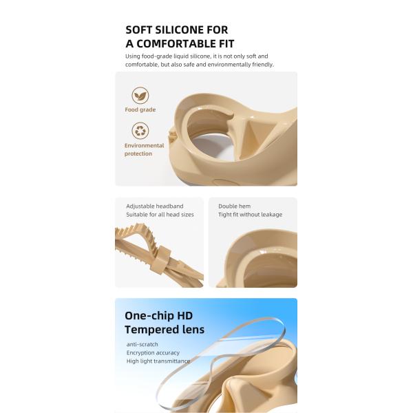 Integrated Forming Scuba Anti Fog Swimming Glasses Snorkel Mask Set for Diving Lovers Snorkel Mask Set