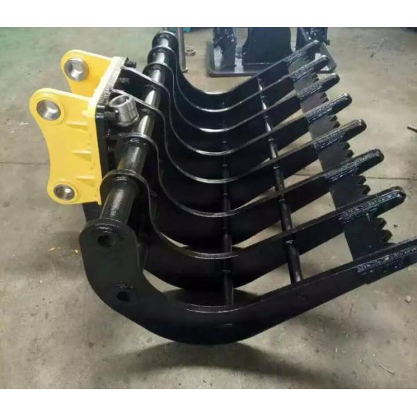 8T Mini Excavator Brush Rake Mechanical Root Rake Bucket 8 Teeth