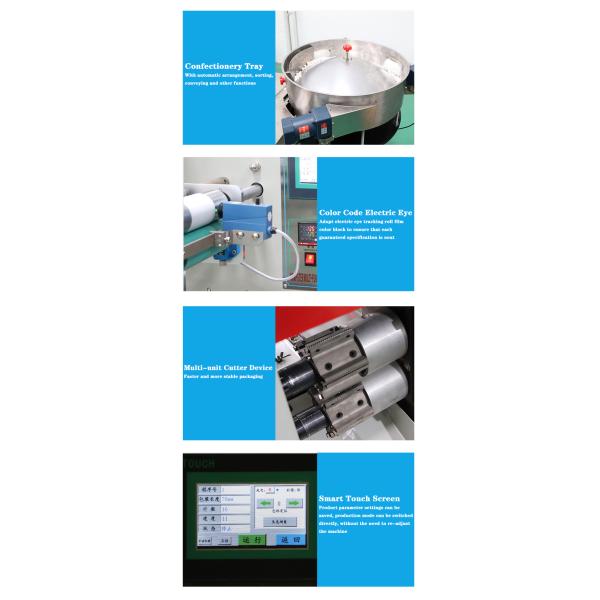 3.7kw Horizontal Individual Candy Wrapping Machine Chocolate Balls 1000bag / Min 380V