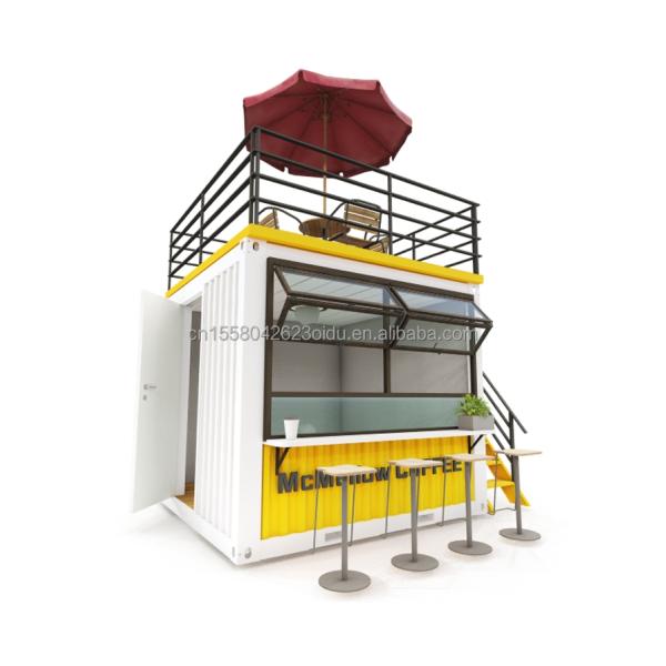 Main Structure Galvanized Steel Square Tubes Modern Triangle Outdoor House Designed with Sandwich Panel Material for Shop