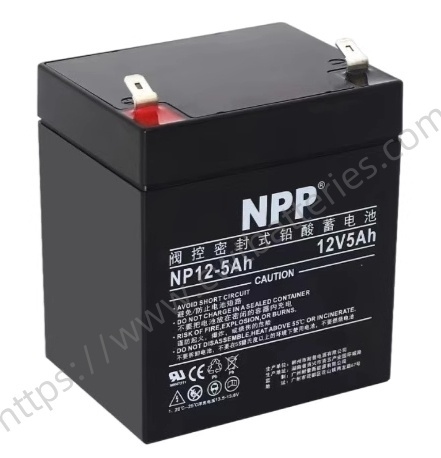 12V 5Ah Battery NP12-5 VRLA Battery Rechargeable Valve Regulated Lead-acid for UPS Power Storage