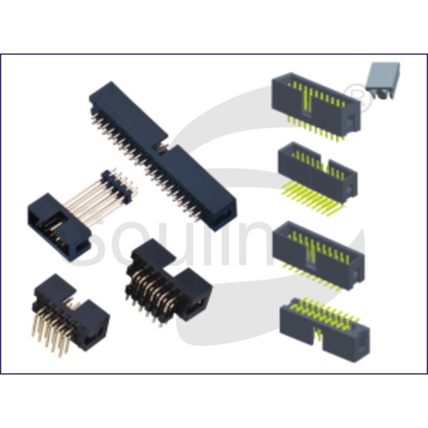 Black Waterproof 10 Pin Box Header Dual Row 2.54mm Pitch H8.8