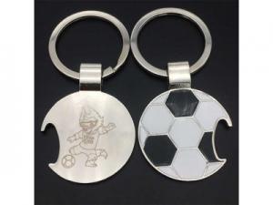 Quality Promotion Football Engrave Keychain Bottle Opener,Die Casting zinc alloy 2D football shape keychain beer bottle opener, for sale
