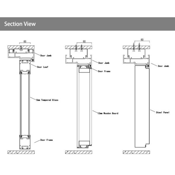 Demountable Glass Partition Wall System Removable Aluminium Frame Glass Partition
