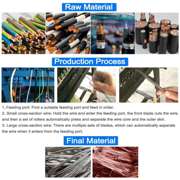 Waste Cooper Cable Wire Stripper Machine Electric Cable Scrap Wire Stripping Machine
