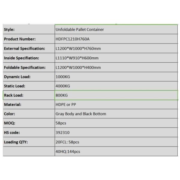 box pallet 1200x1000x760mm large plastic pallet box bin for fruit and vegetable that drawing by 3d plastic