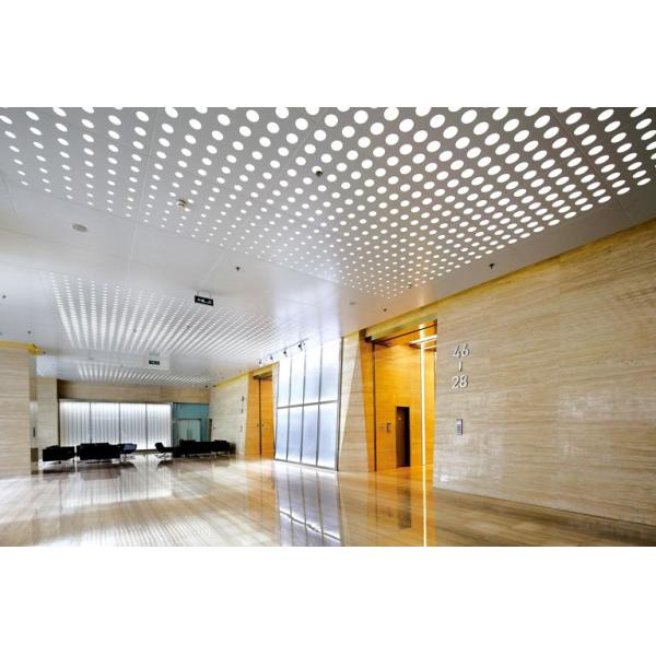Eco Friendly Acoustic Exterior Wall Cladding Sheets Perforated Metal Panel PVDF Coated
