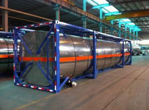 Quality ISO Large Steel Chemical Liquid Tank Container 20 Feet Cylinder shaped for sale