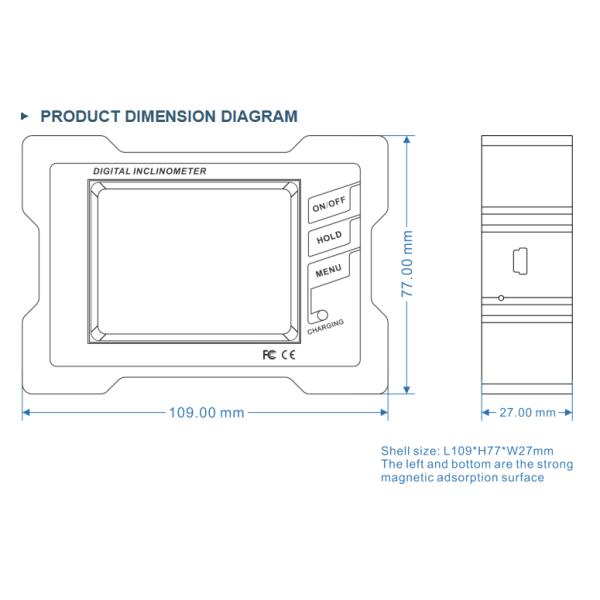 Electronic 3.7V RHOS Digital Level And Angle Finder IP54 Slope Degree