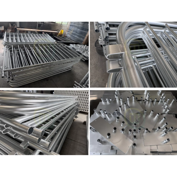 Quick Assembly Tool Free Crowd Control Barrier Flat Feet Options Steel Event Barricade 1.0x1.5m