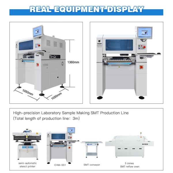 High Accuracy 4 Heads SMT Pick & Place Machine CHM-551 Automatic Nozzle Change CPK≥1.0