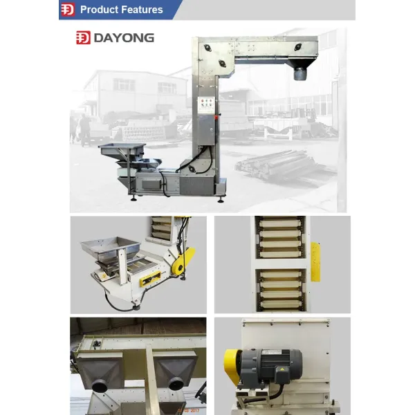 Customized Modular Z Bucket Elevator For Potato Chips Multimouth Output