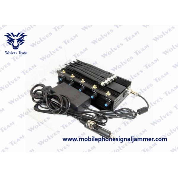 Desktop 5 High Power Antenna Black Mobile Phone WiFi Signal Jammer