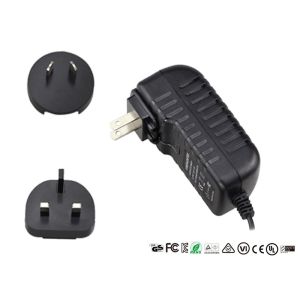 15W Interchangeable Plugs Universal Travel Adapter 15V 1A Switching Adapters