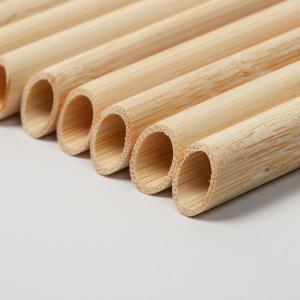 Quality Reusable Natural Bamboo Drinking Straw With Customized Laser Label Log Biodegradable for sale