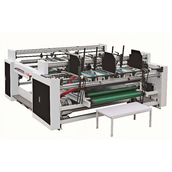 High Speed Double Pieces Folder Gluer Machine Suitable For Turnover Packaging Boxes