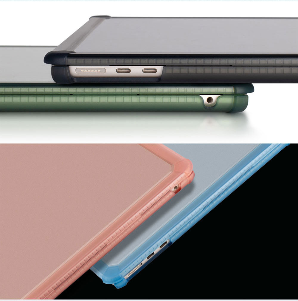 Laudtec BJK01 Portable Clear Notebook Tpu Pc Cover Hard Shell Transparent Lap Top Laptop Case for Macbook Air 15 Pro 14