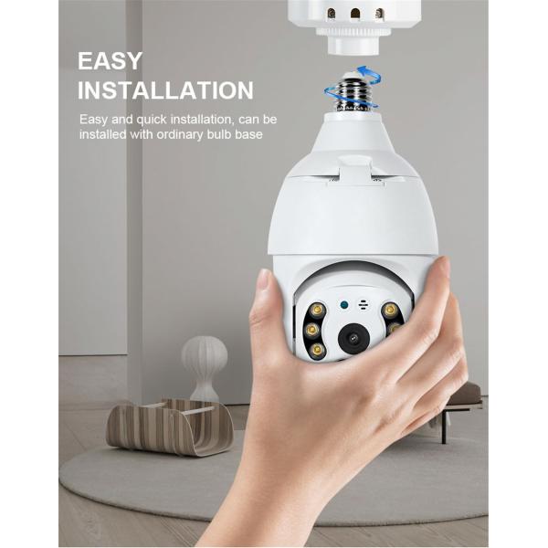 2MP WIFI E27 Lamp Bulb IP Camera Night Vision PTZ Security Camera CCTV Video Surveillance work with Tuya Smart Life_copy