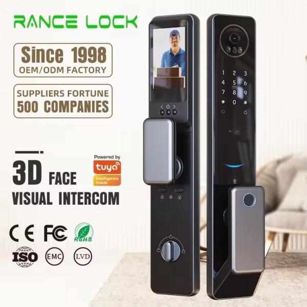 Fireproof Face Fingerprint Lock 35mm - 55mm Touch Camera Lock